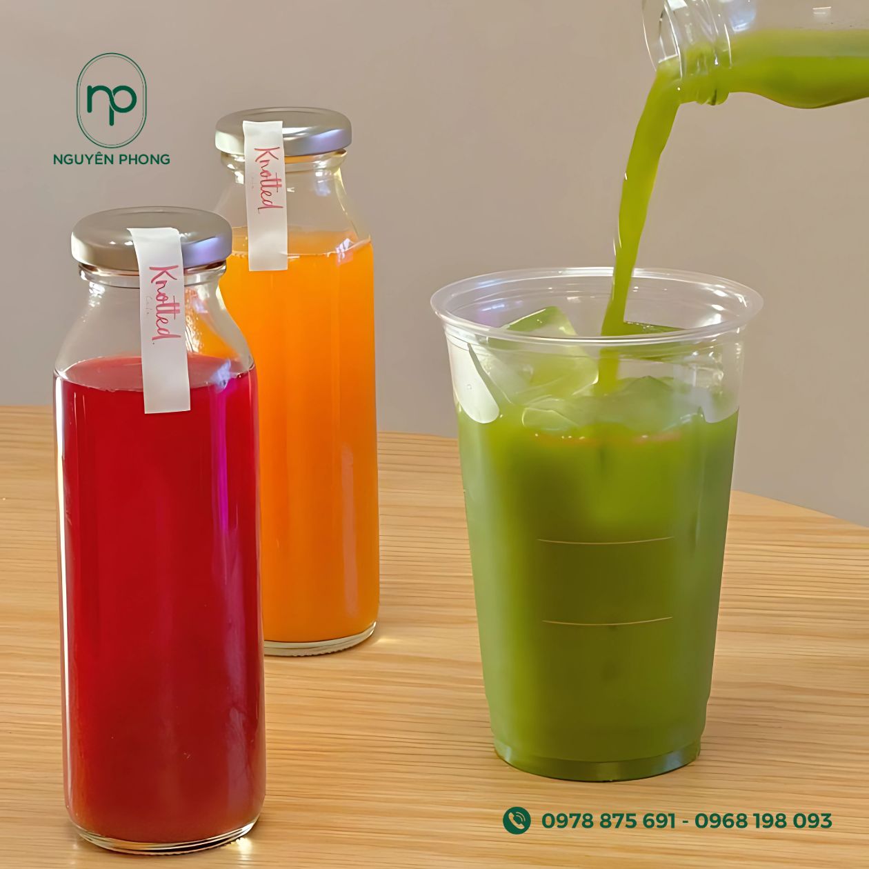 Mẫu tem dán nước ép - sinh tố